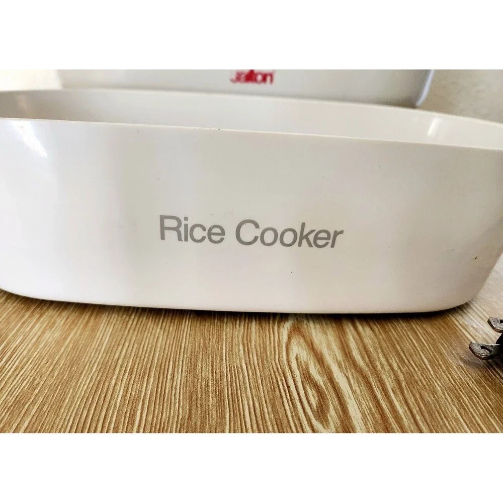 Vintage Electric SALTON Rice Cooker Veggie Steamer 2 Baskets Lid Tested ***
